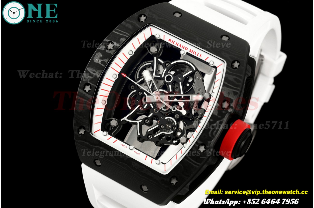 RM055 43mm Black NTPT/RU Skeleton on White Inner Bezel A9F RMUL2 Free Sprung
