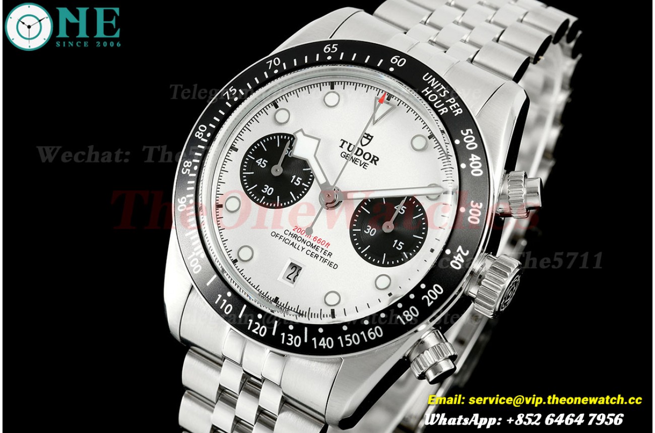 Black Bay Chrono 41mm SS/SS White/Blk Dial ZF A7750