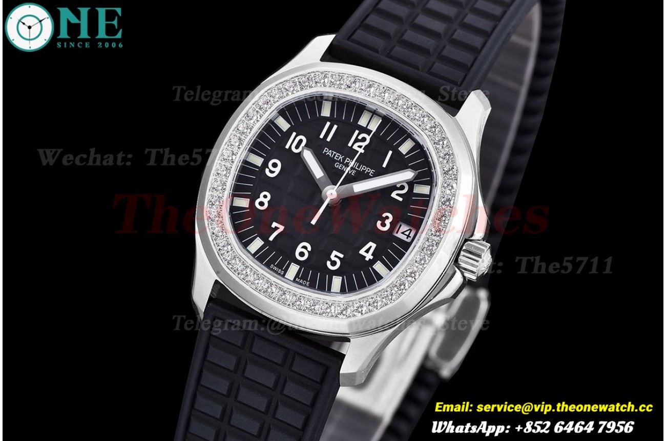Aquanaut Ladies 35.6mm Dia SS/RU Black Dial PPF A324