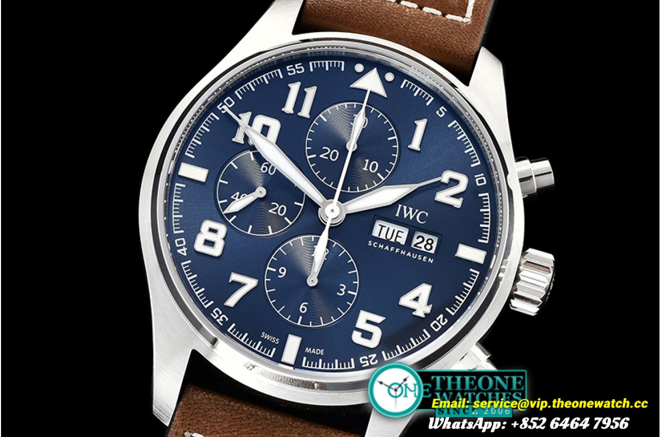IWC - Pilot Chrono "Le Petit" 377721 SS/LE Blue ZF A7750