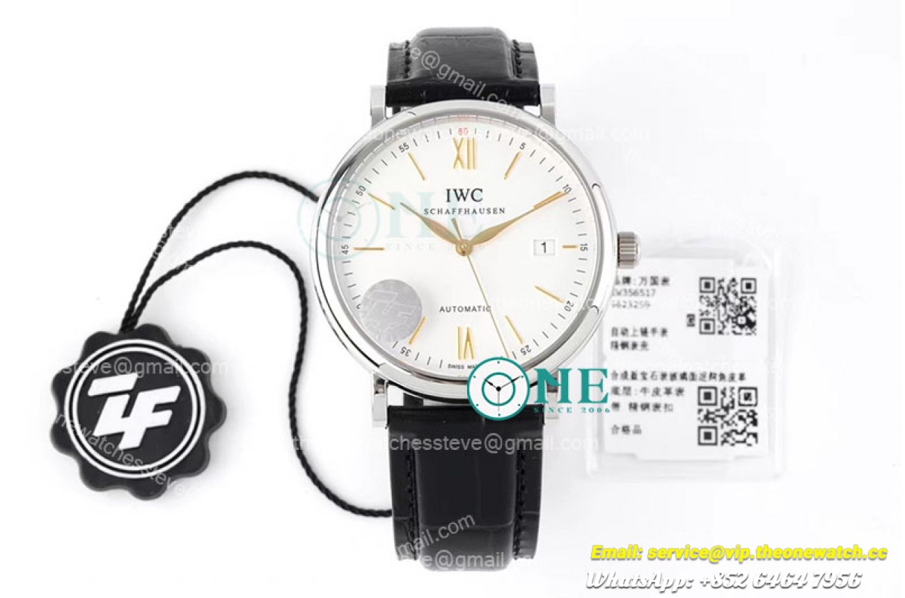 IWC - Portofino Automatic 40mm SS/LE Wht/YG Stk ZF A9019