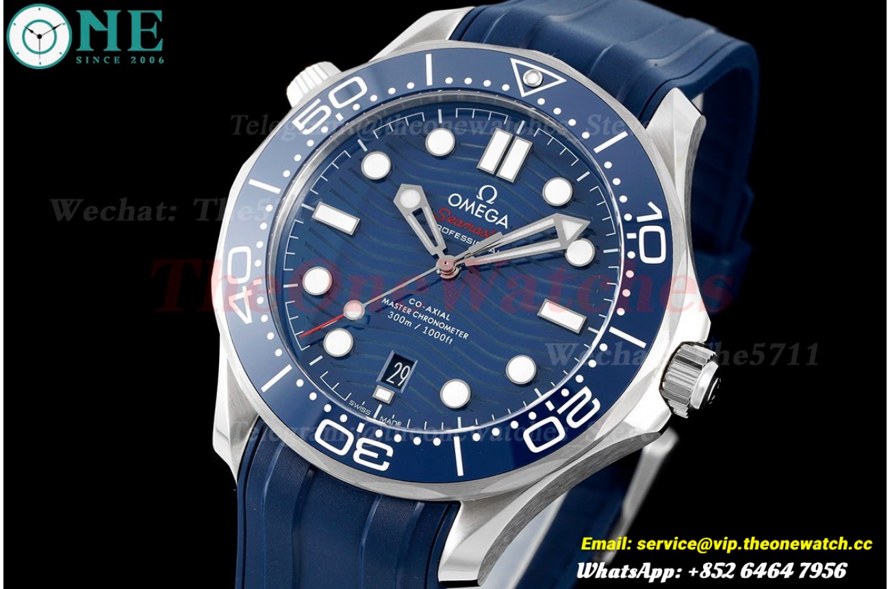Seamaster 300m Basel 2018 SS/RU Blue/Dot ZF A8800