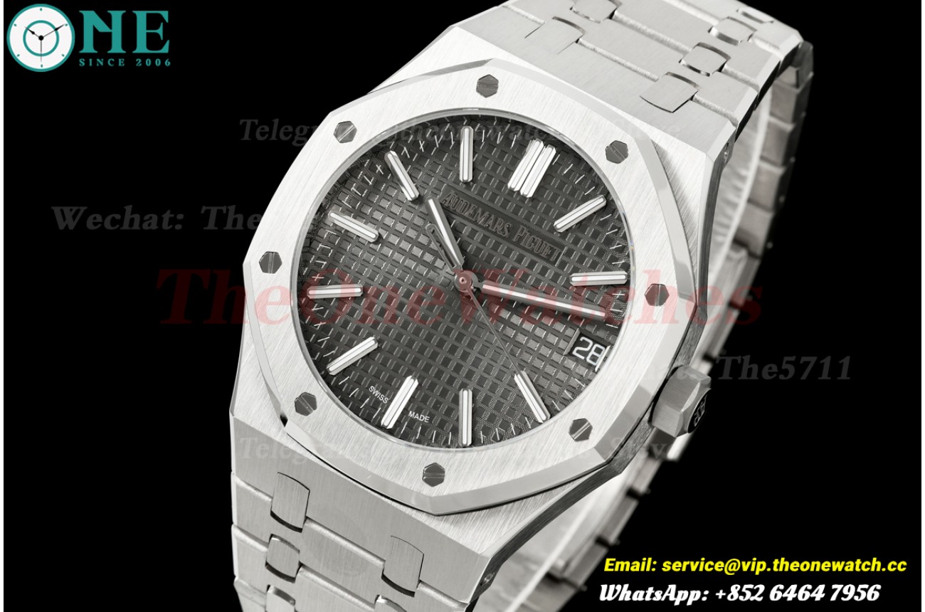 Royal Oak 41mm 15510 SS/SS Grey/Stk OCTA SA4302 (Free Sprung)