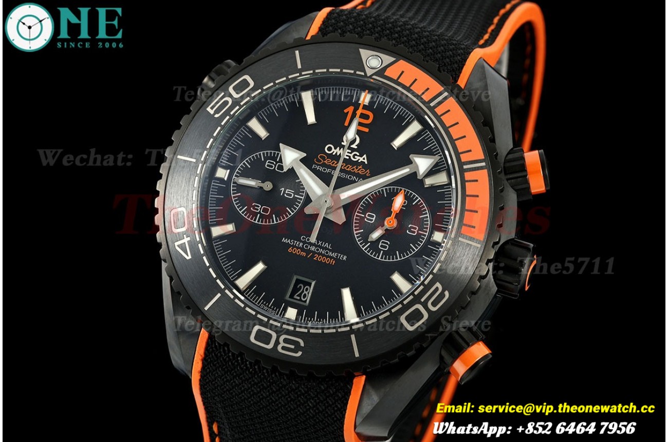 Planet Ocean 600m Chrono 45.5mm Orange Ceramic/RU Black Dial SCF A9900
