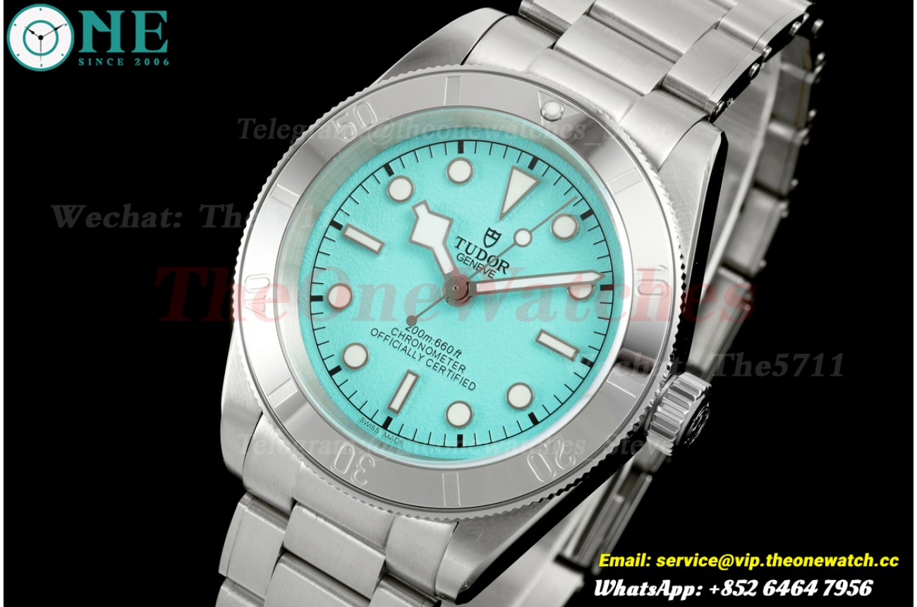 Black Bay Fifty Four 37mm Oys SS/SS Lagoon Blue Dial BLF A2824