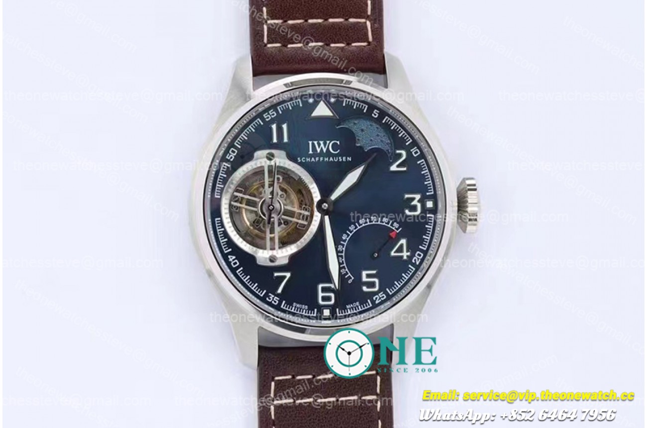 IWC - Big Pilot CF Tour LPP 46.2MM SS/LE Blue/Num BBSF Tourbillon