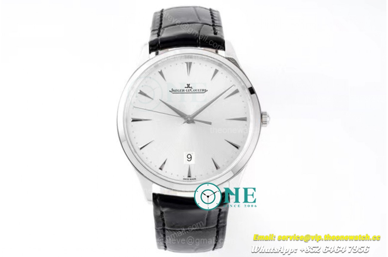 Jaeger LeCoultre  - Master Ultra Thin Date SS/LE White ZF 1:1 MY9015 Mod