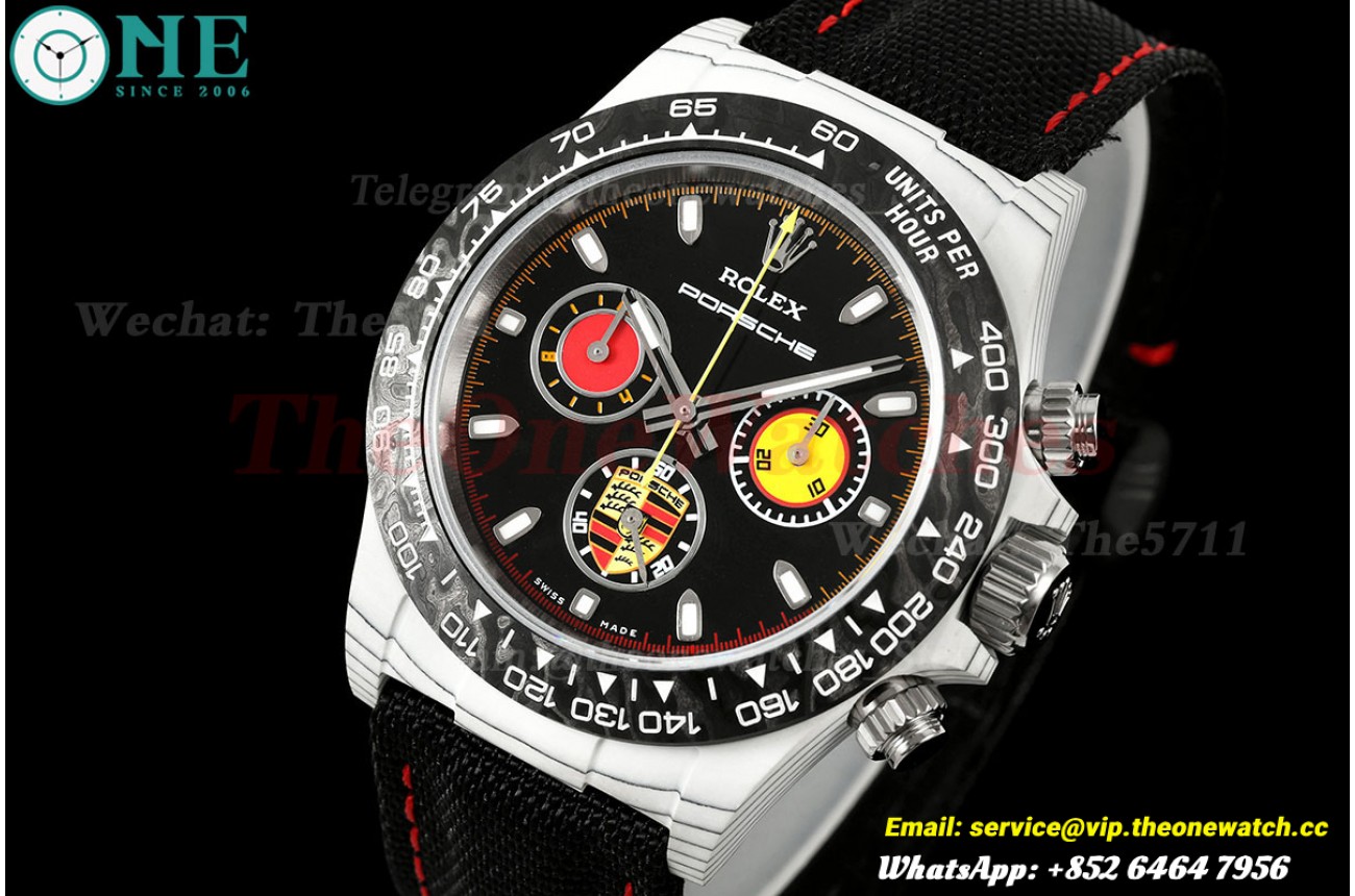 Daytona Diw 40mm 'Porsche' White Carbon/NY Black Dial ANTF SH4130