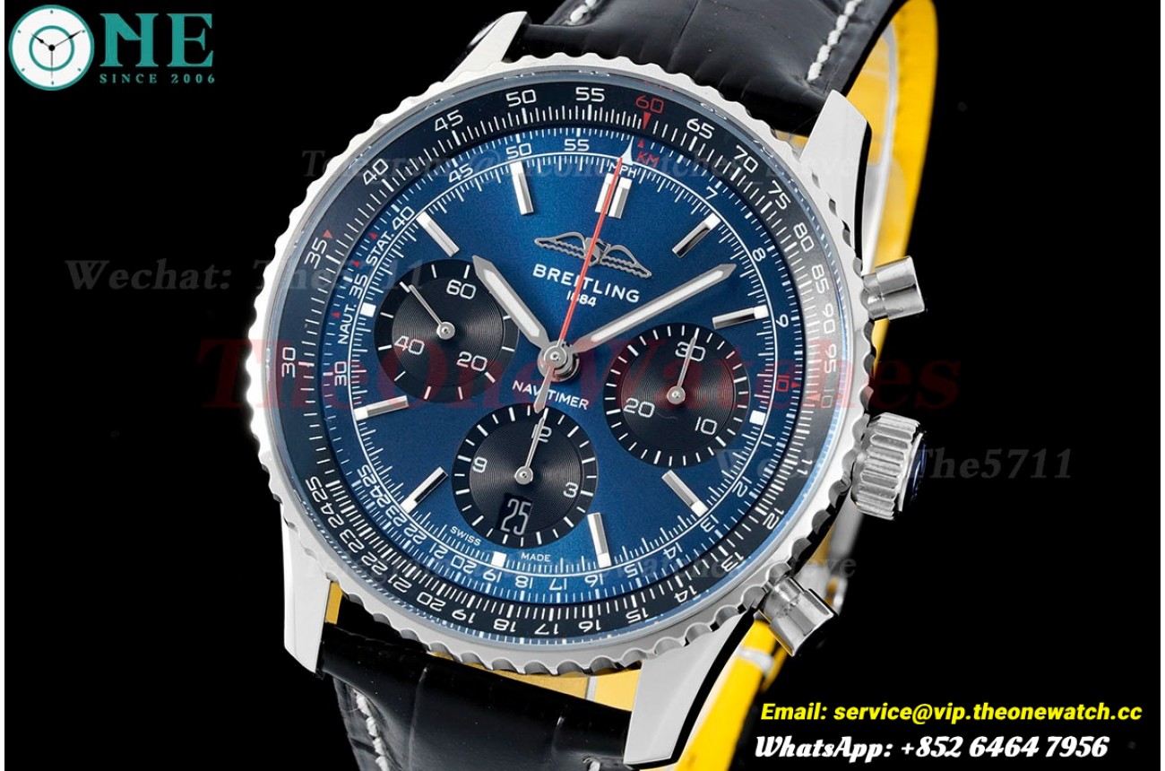 Navitimer B01 Chronograph SS/LE Dark Bule Dial BLSF Asian B01