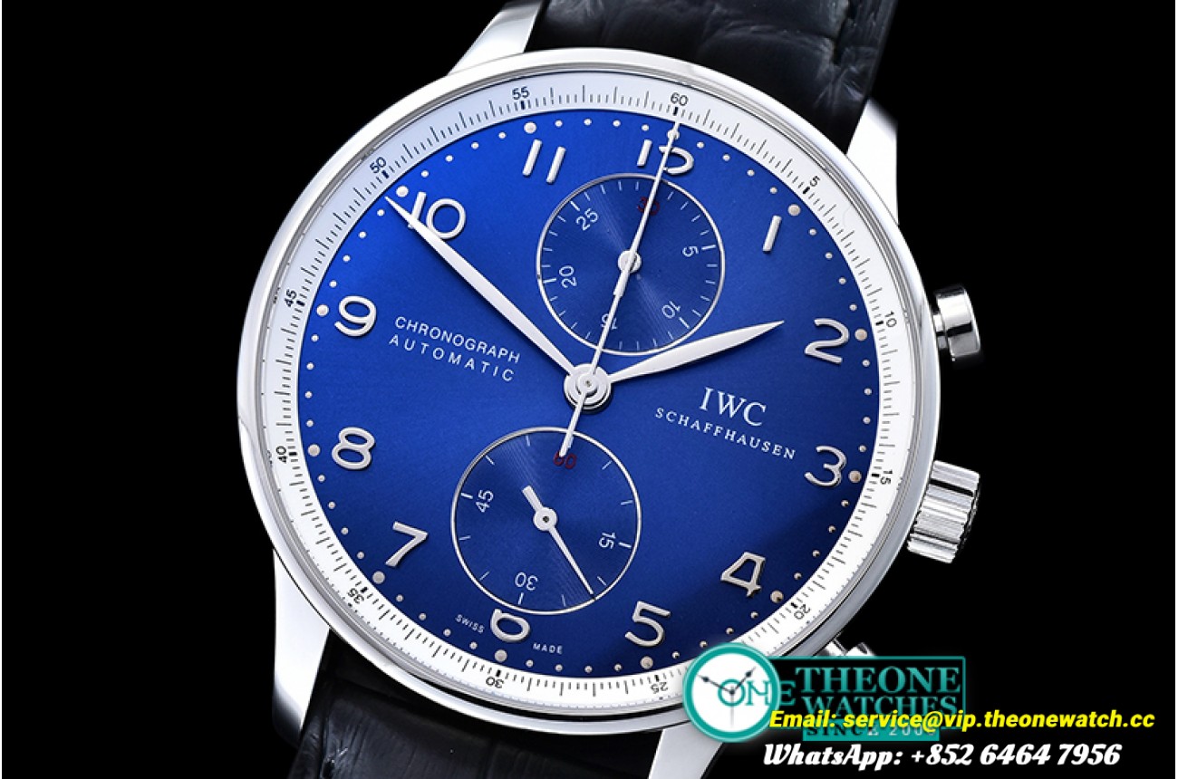 IWC - Portuguese Chrono SS/LE Blue Laureus ZF A79350 Mod