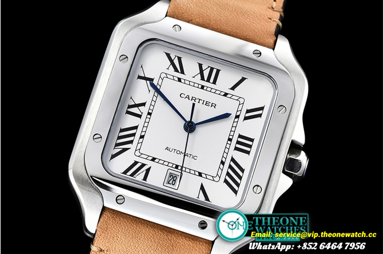 Cartier - Santos De Cartier 2018 40mm SS/LE (Tan) Wht MY9015