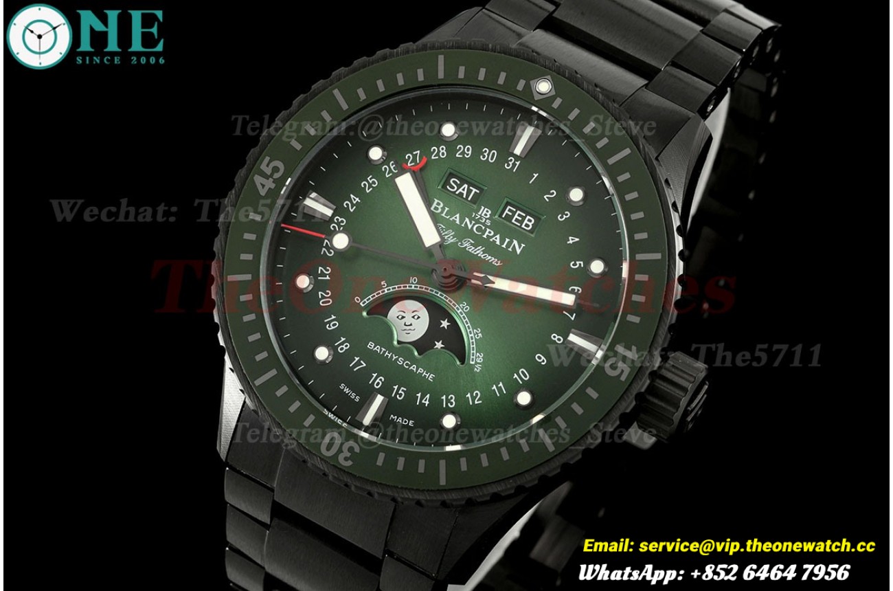 Fifty Fathoms 5054 43.6mm Cer/Cer Green Dial DDDF A6654