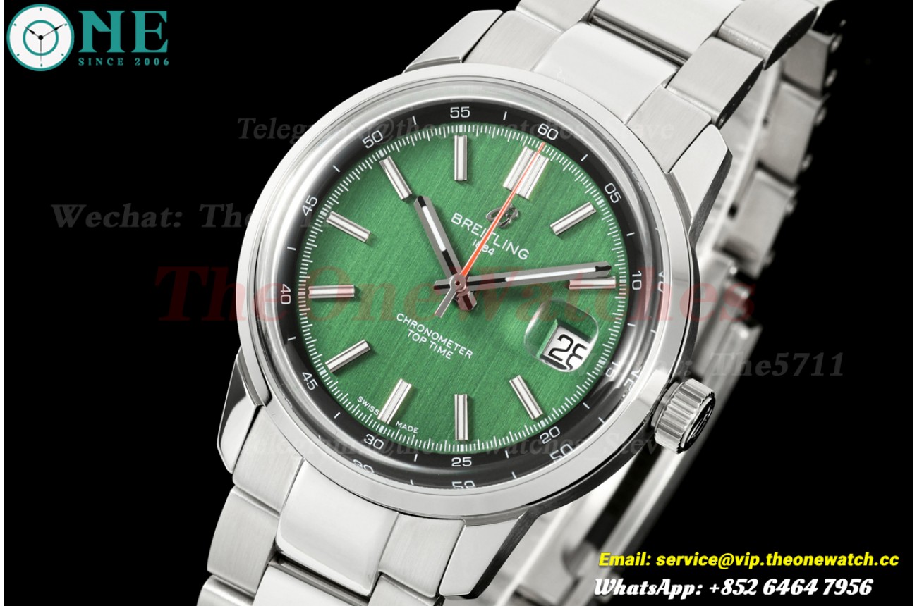 Top Time B31 38mm SS/SS Green/Stk Dial BLF AB31