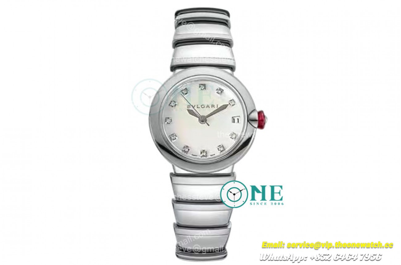 Bvlgari - Lvcea series 33mm SS/SS White/Dia BVF 9015