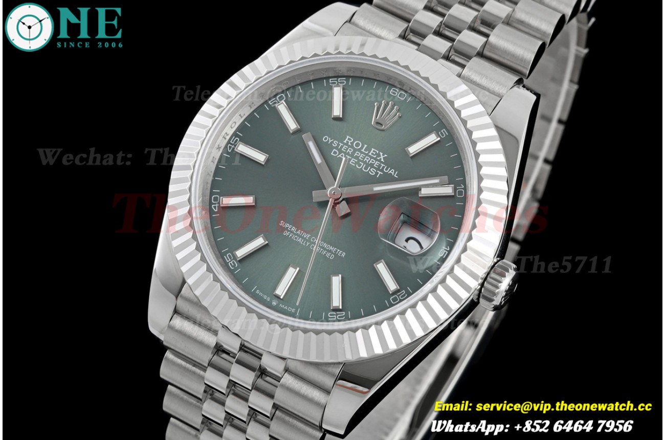 Datejust 126334 41mm Jub SS/SS Green/Stk QF JH3235 (Weighted) (Free Sprung)