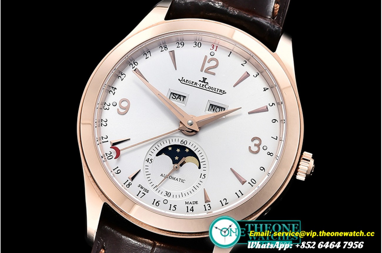 Jaeger LeCoultre - Master Calendar Moonphase RG/LE White OMF MY9015 Mod