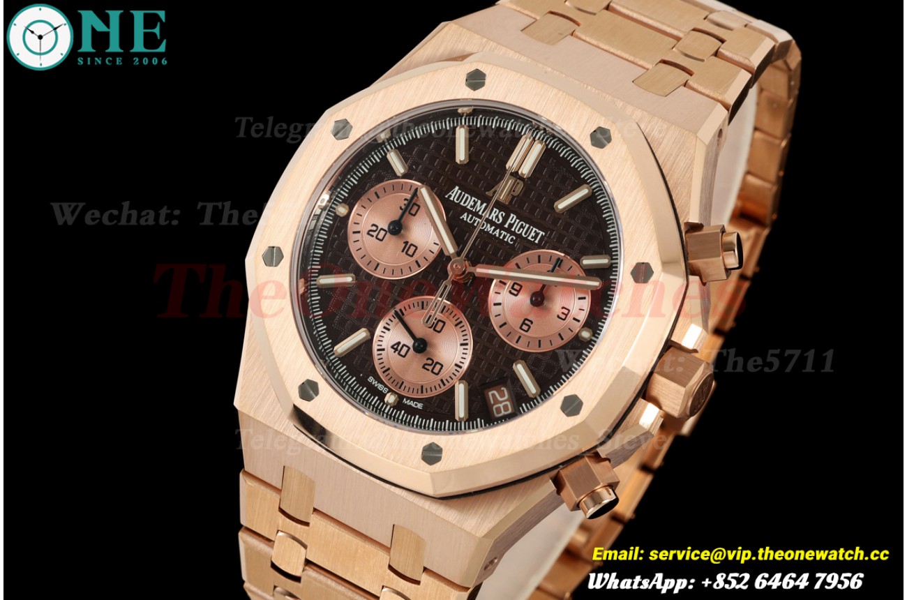 Royal Oak Chrono 26240OR  “50th Anniversary” 41mm RG/RG Brown Dial DDF DD4401 (Weighted Approx.205g)