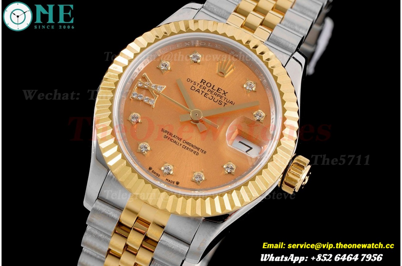Datejust Ladies 28mm YG/SS Rose Gold Dial TWS NH05