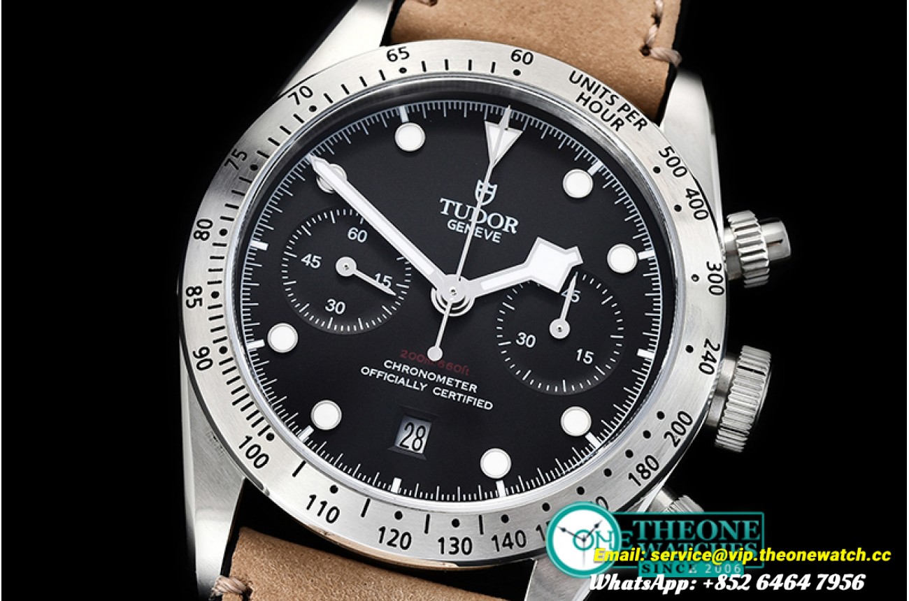 Tudor - Heritage Black Bay Chronograph SS/LE Black Asia 7750