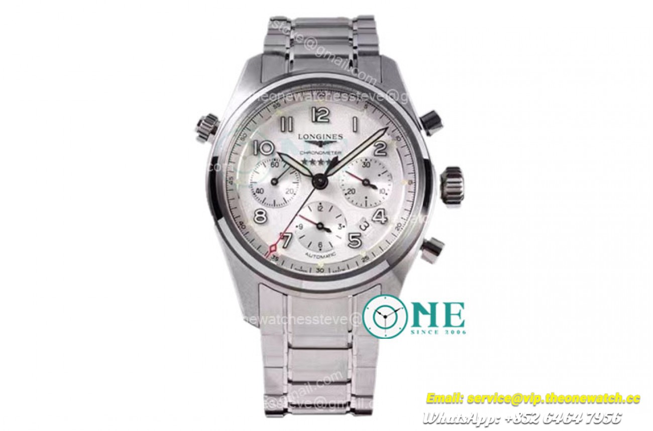 Spirit 42mm SS/SS White Dial CF A7750