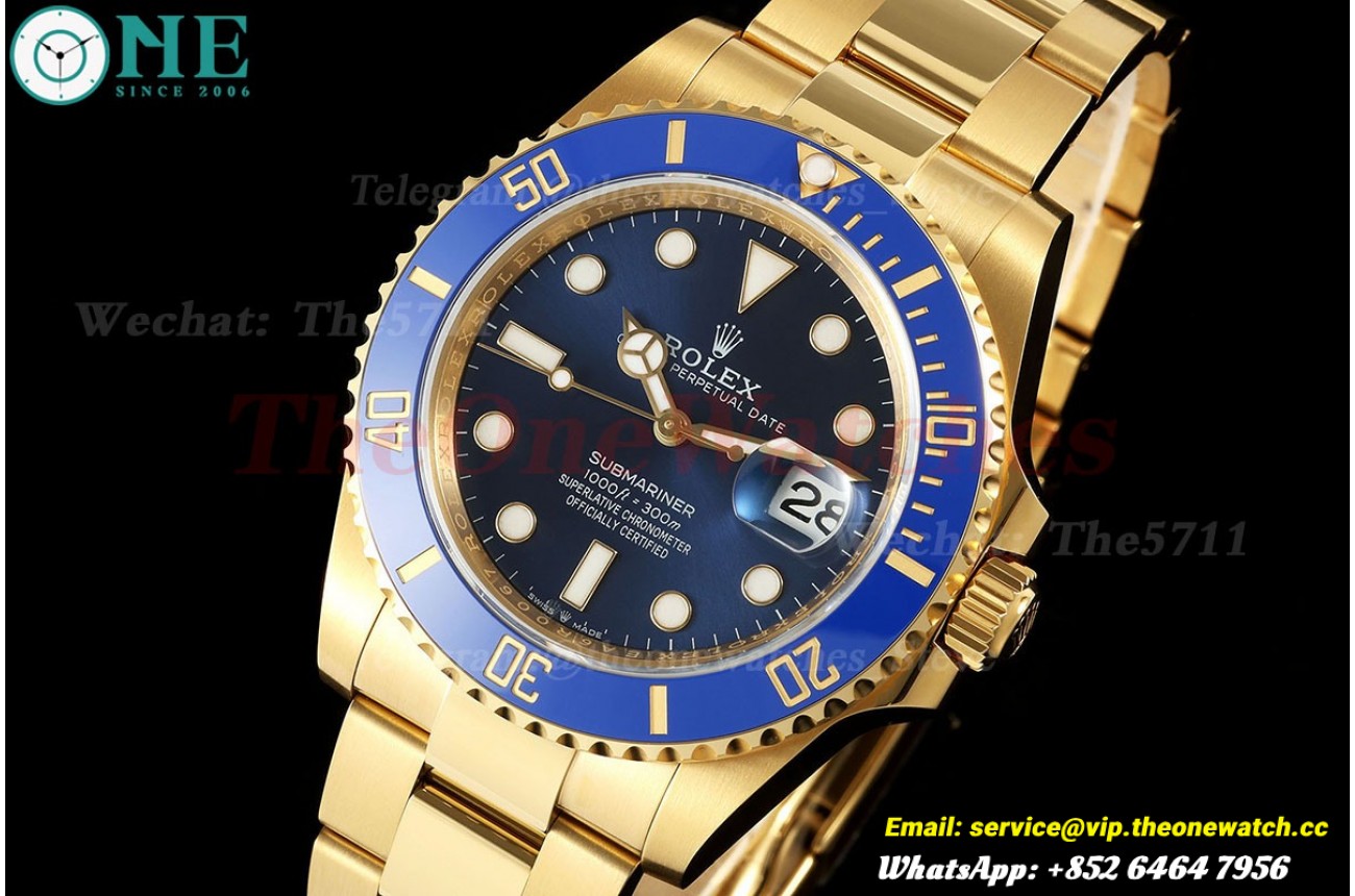 Submariner 126618LB 41mm YG/YG Blue/Dot EWEF A3235
