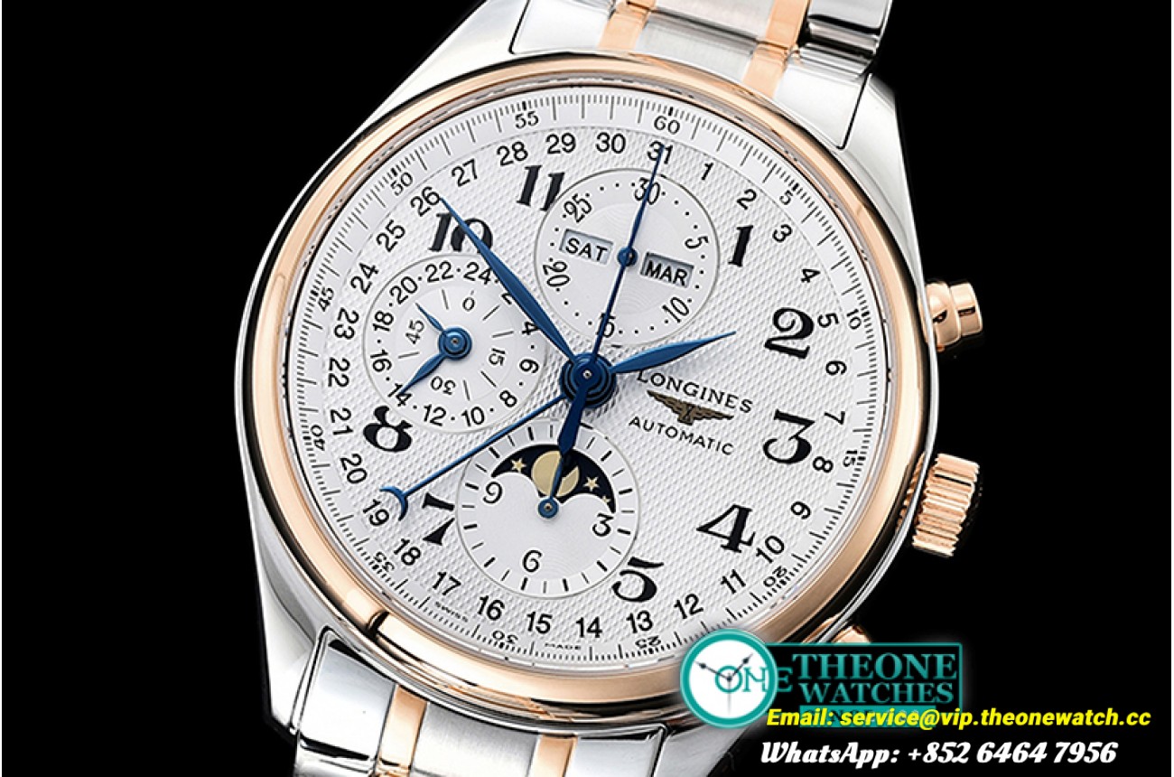 Longines - Master Complications Auto RG/SS Wht GSF Asia 7750