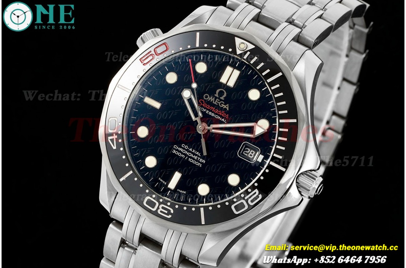 Seamaster 300m 007 50th SS/SS Black Dial OMF A2824