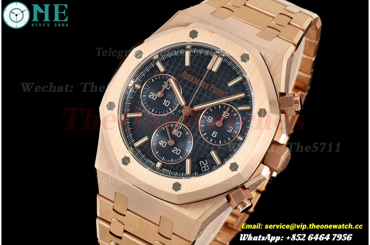 Royal Oak Chrono 26240OR 41mm RG/RG Blue Dial DDF DD4401(Weighted Approx.205g)