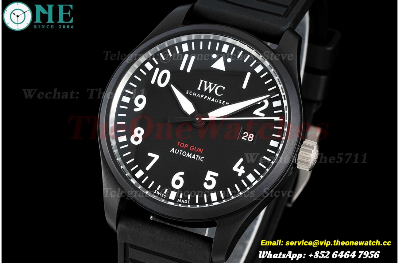 Pilot Mark Top Gun 41mm Cer/RU Black Dial M+ MY9015
