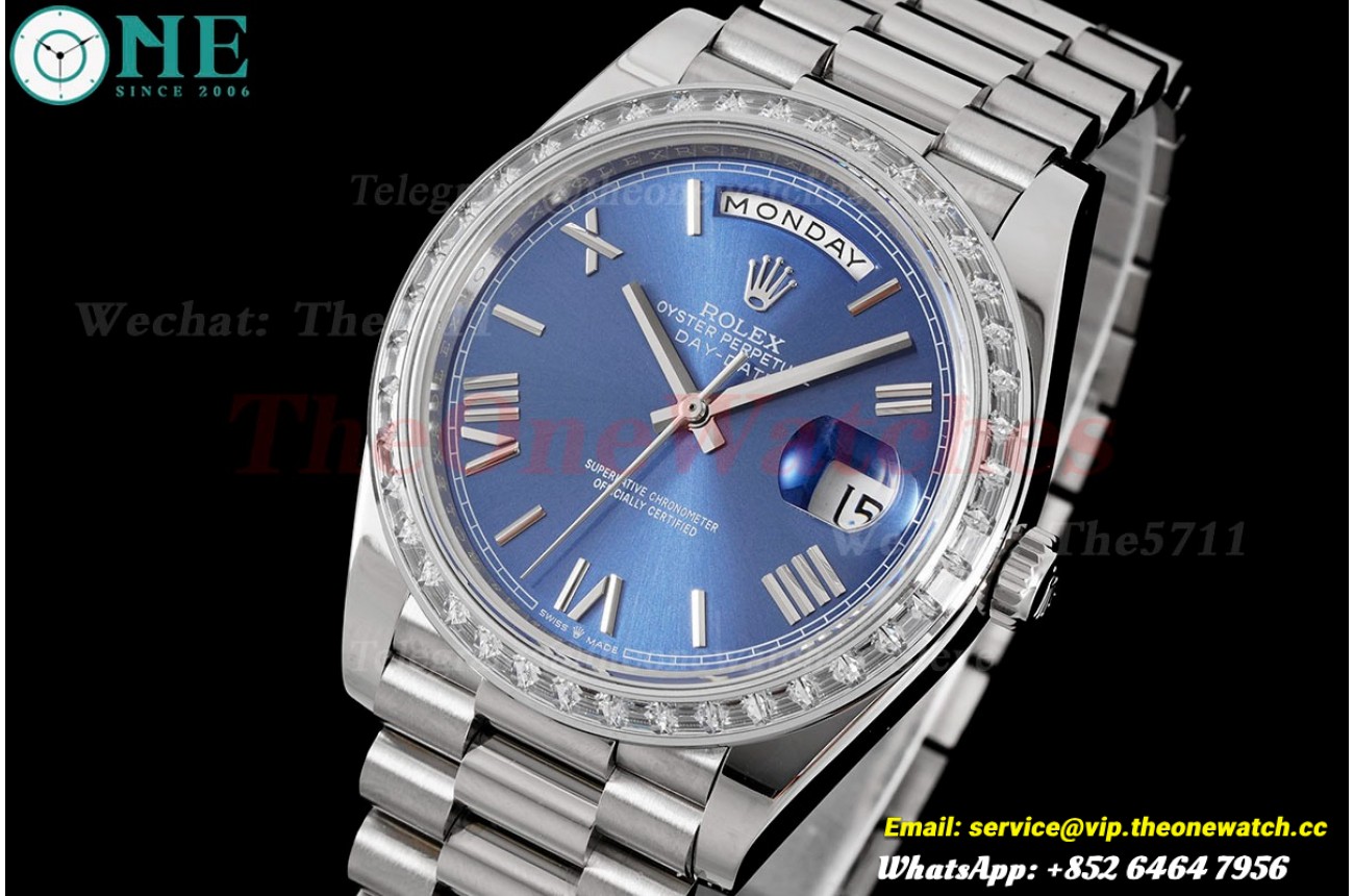 DayDate 228396 40mm Pres SS/SS Blue Dial GSF A3255 (Tungsten Heavy Version)