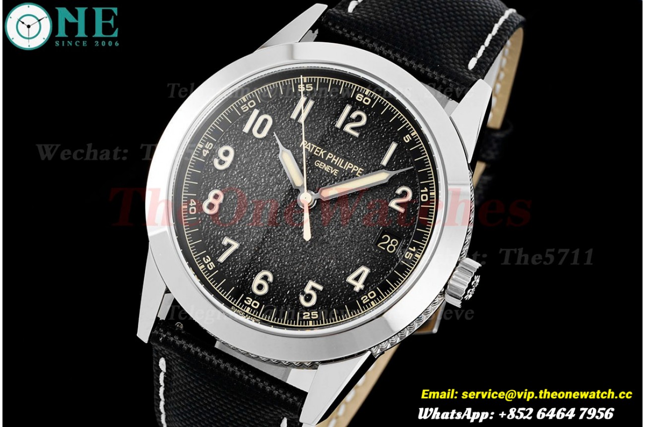 Calatrava 5226 40mm SS/LE Black/Num PPF A330SC