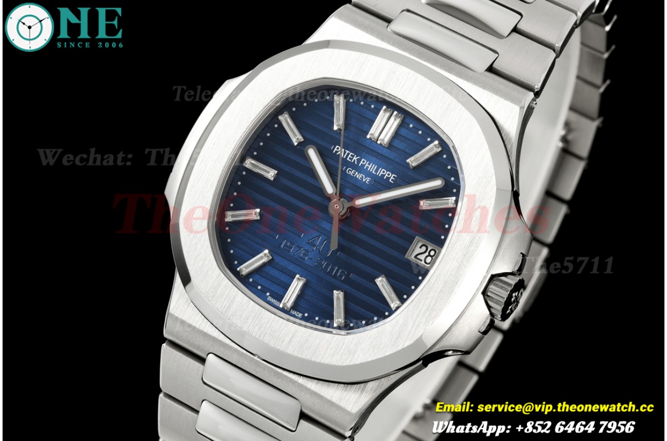 Nautilus 5711 40th Anniversary 40mm SS/SS Blue/Dia BBF DPB330 Super Clone