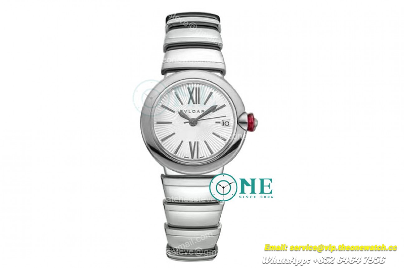 Bvlgari - Lvcea series 33mm SS/SS White/Rom BVF 9015
