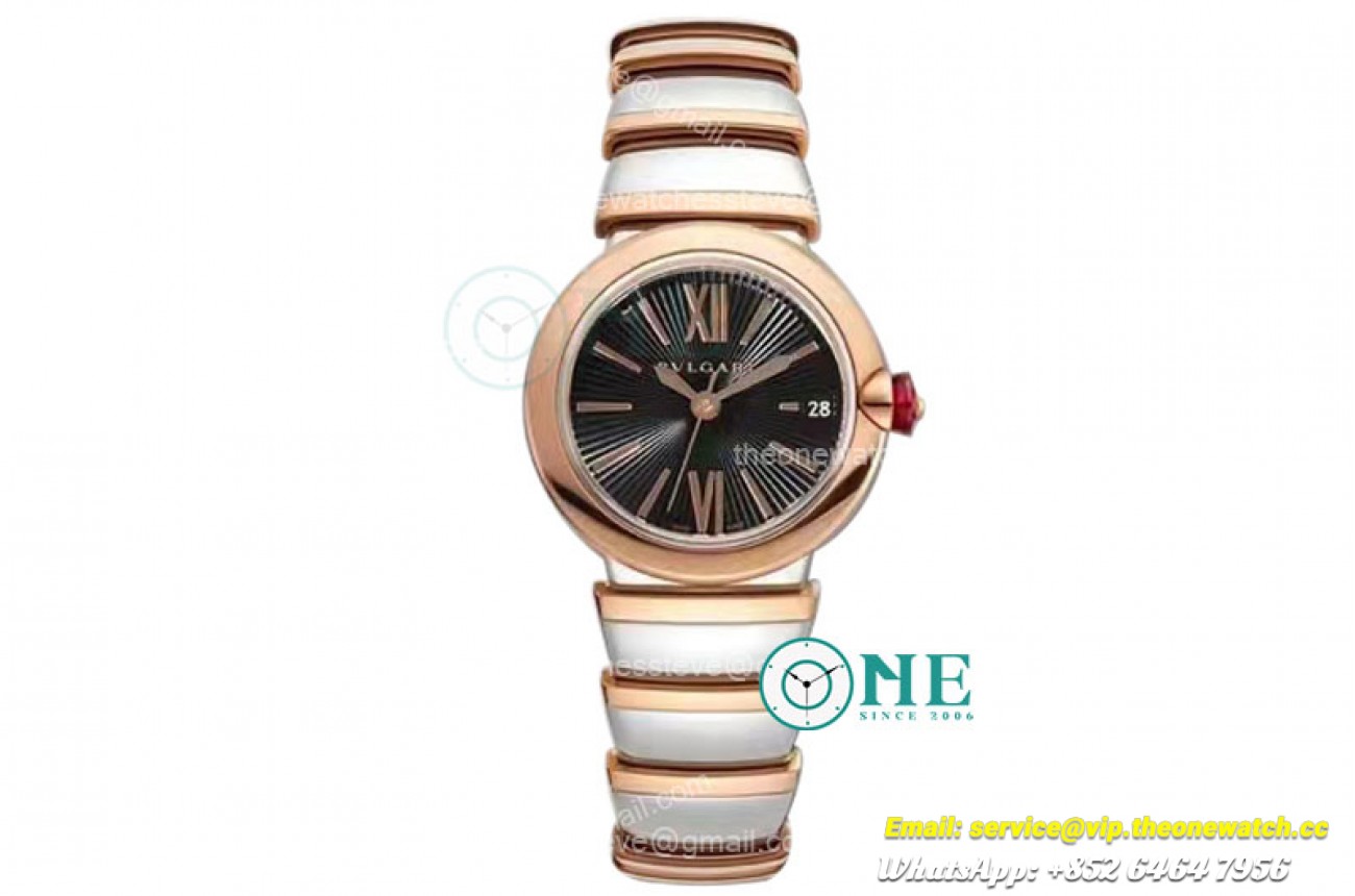 Bvlgari - Lvcea series 33mm RG/SS Black/Rom BVF 9015