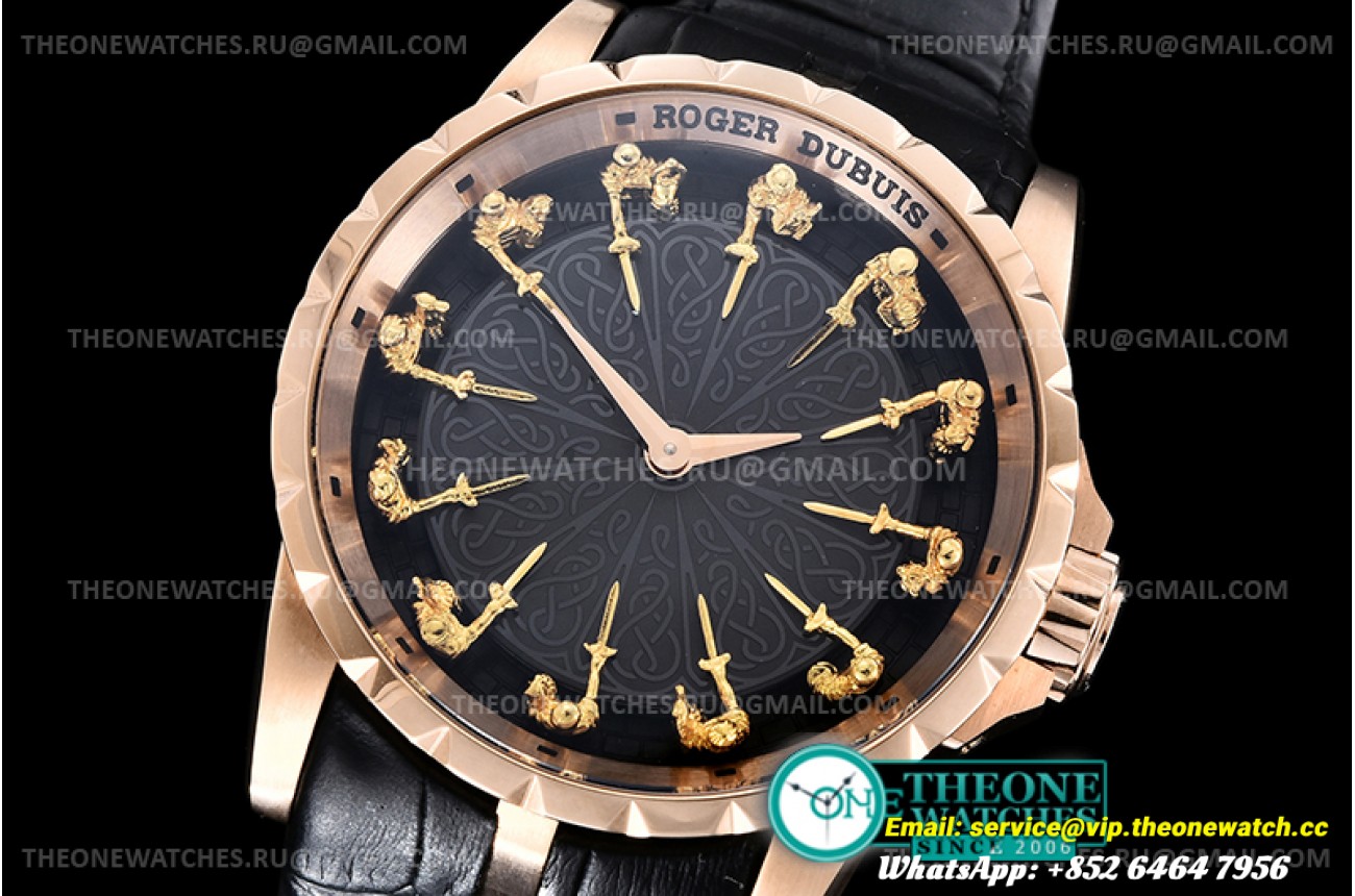 Roger Dubuis - Knights Round Table II RG/LE Blk ZZF V3 Miyota 9015