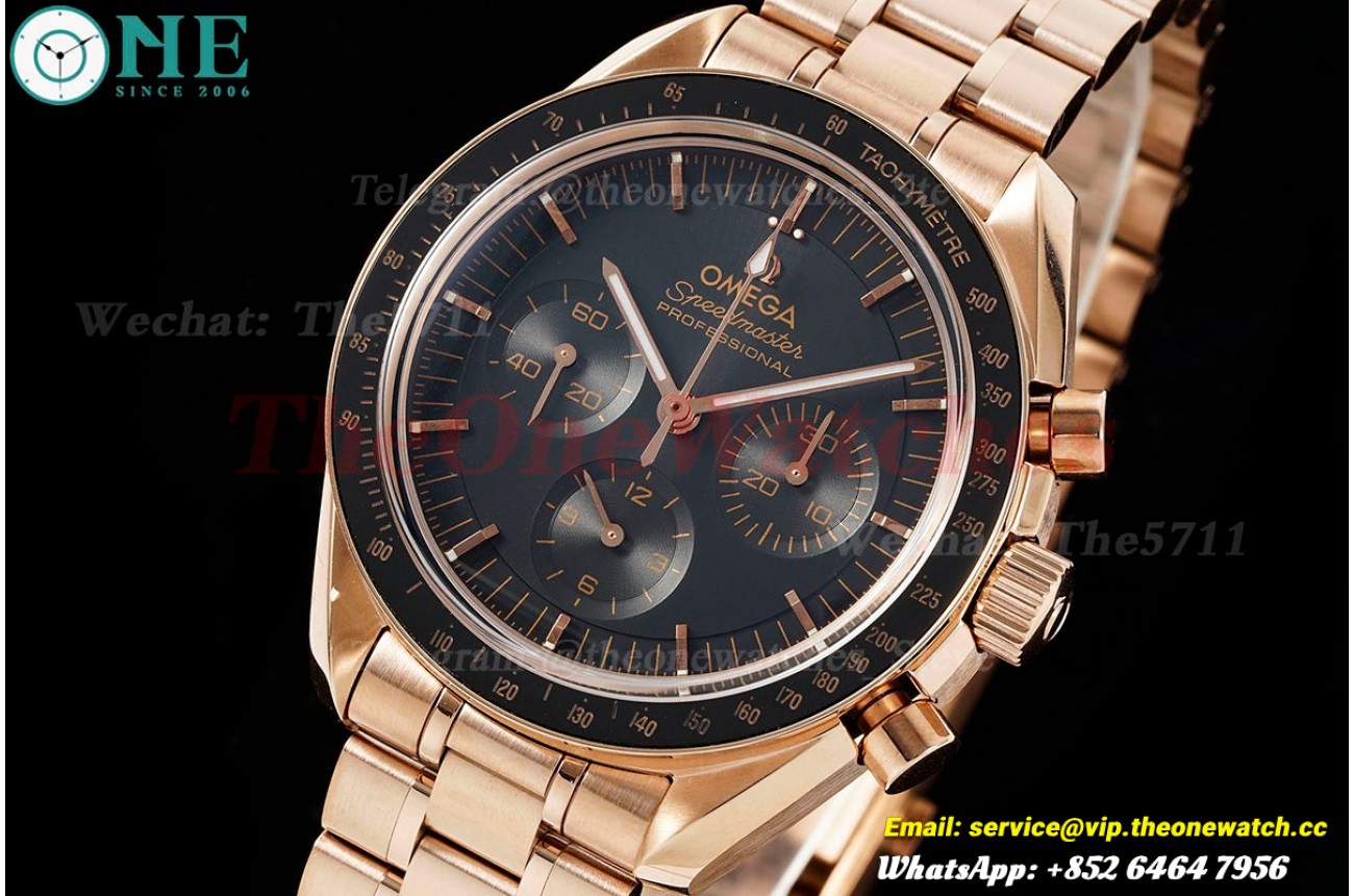 Speedmaster 41mm RG/RG Black Dial RMF A3861