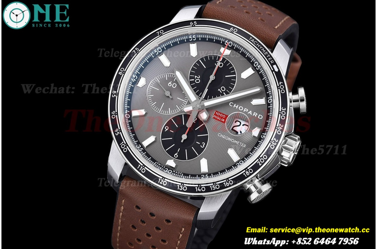 Mille Miglia Race 44mm SS/LE Grey/Black Dial V7F A7750