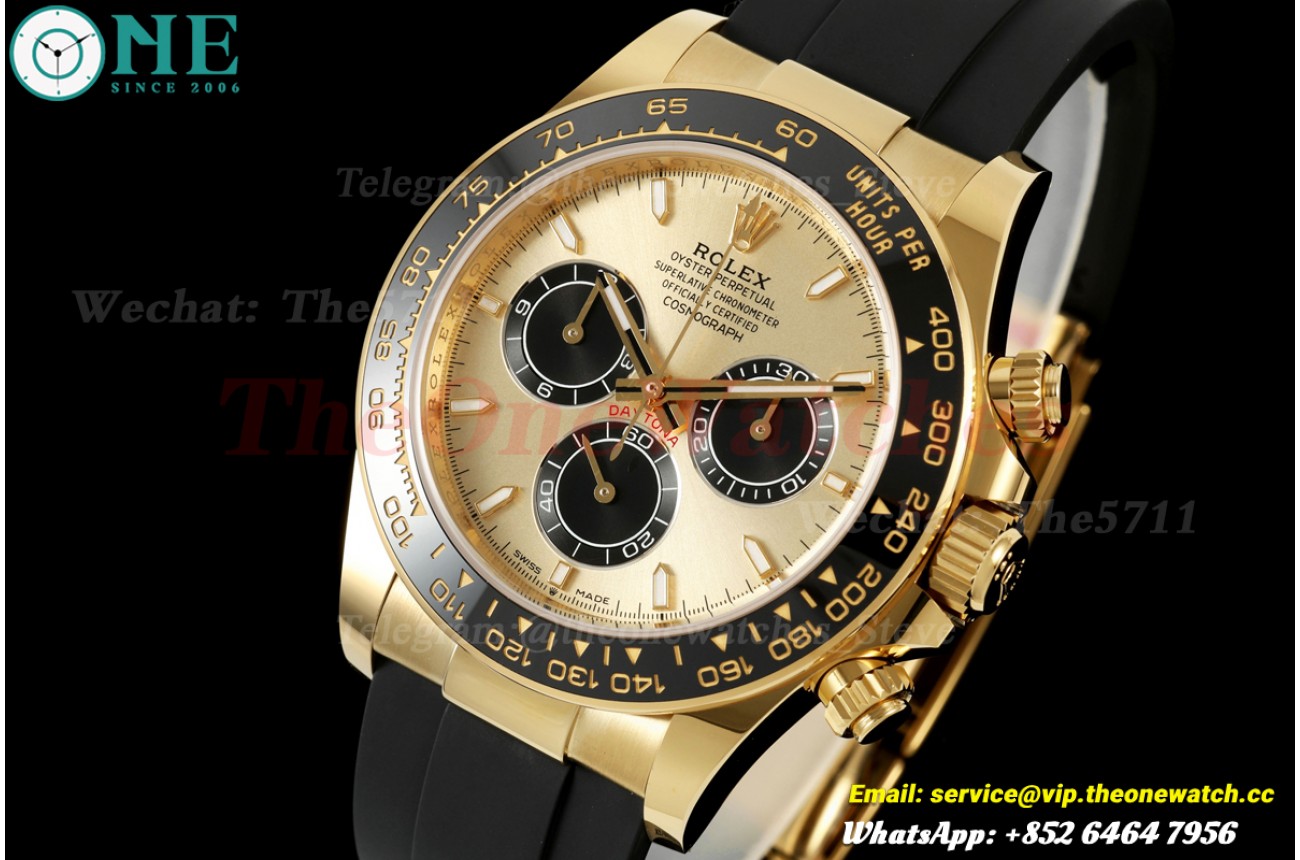 Daytona 126518 40mm YG/RU Gold/Black WF JH4131 (Weighted Approx.161) (Free Sprung)