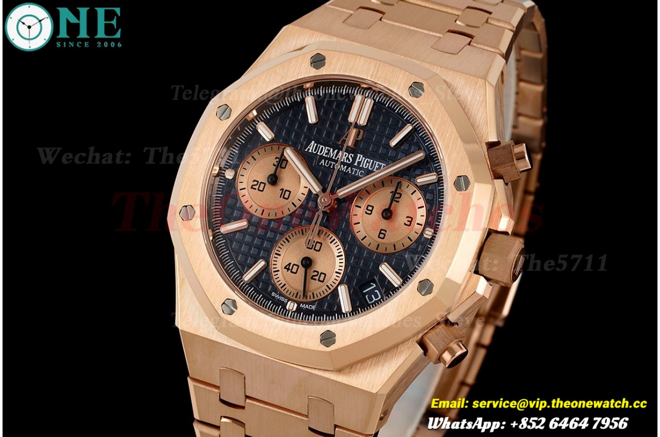 Royal Oak Chrono 26239OR 41mm RG/RG Blue Dial APS SH4401 Super Clone