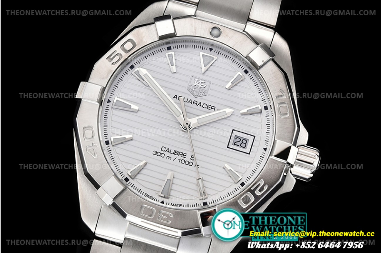 Tag Heuer - Aquaracer Caliber 5 41mm SS/SS White XTF SW200