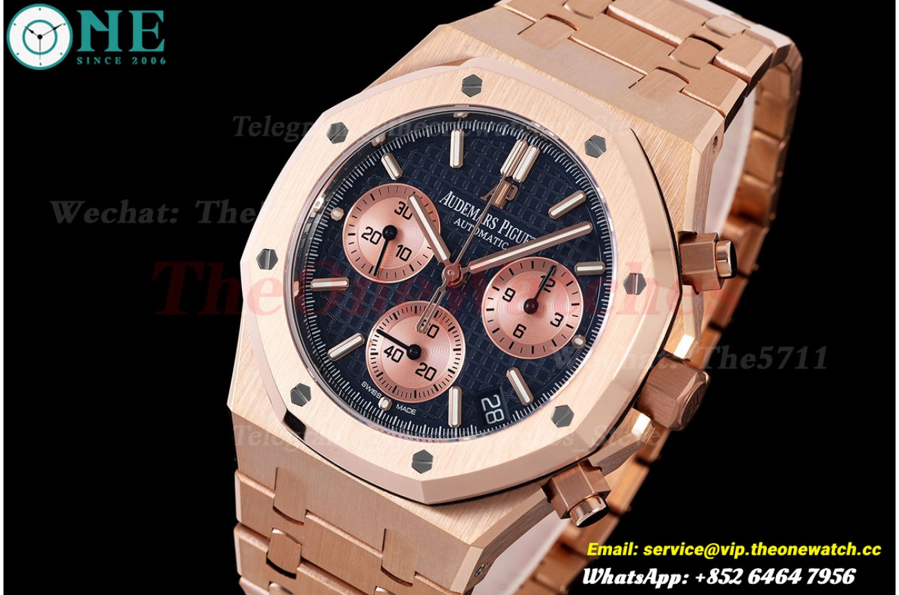 Royal Oak Chrono 26239OR 41mm RG/RG Blue Dial DDF DD4401 (Weighted Approx.205)
