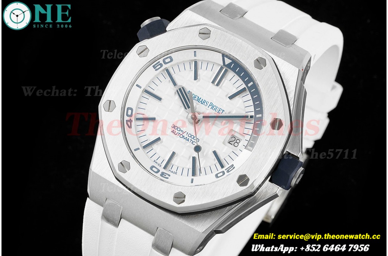 Royal Oak Offshore Diver 15710 42mm SS/RU White Dial APSF SA3120 Super Clone