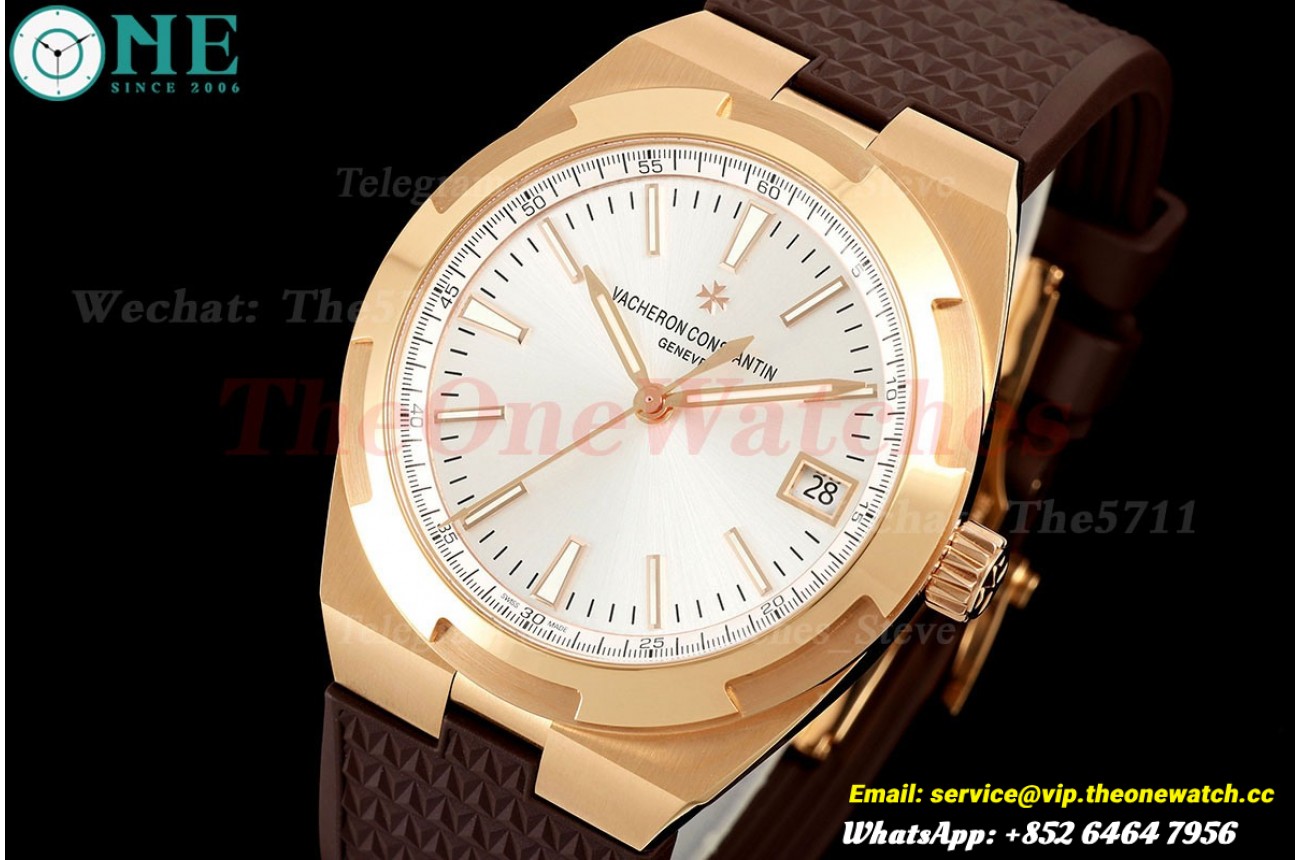 Overseas 4500V 41mm RG/RU White Dial ZF A5100