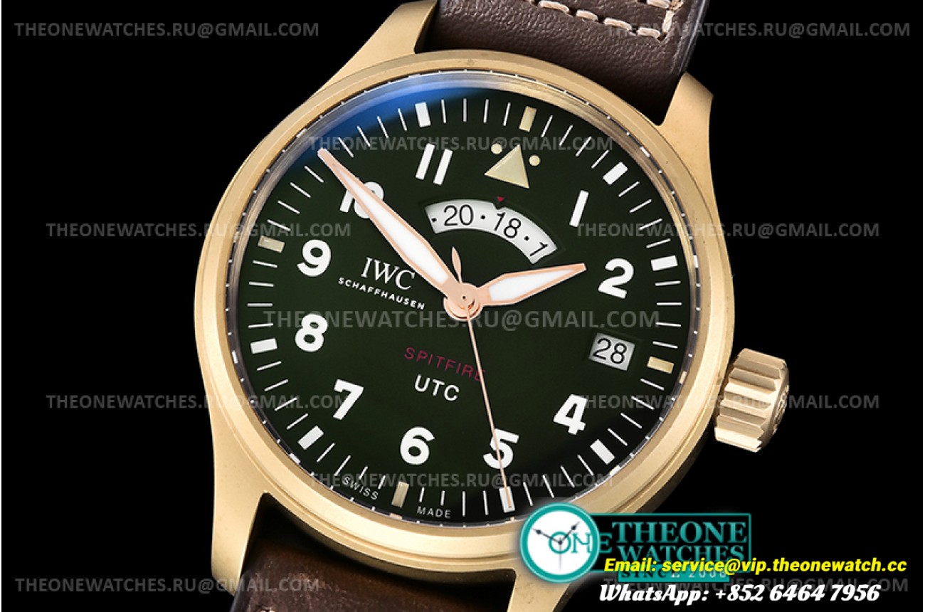 IWC - Pilot UTC Spitfire Ed MJ271 BR/LE Grn ZF 1:1 A2836