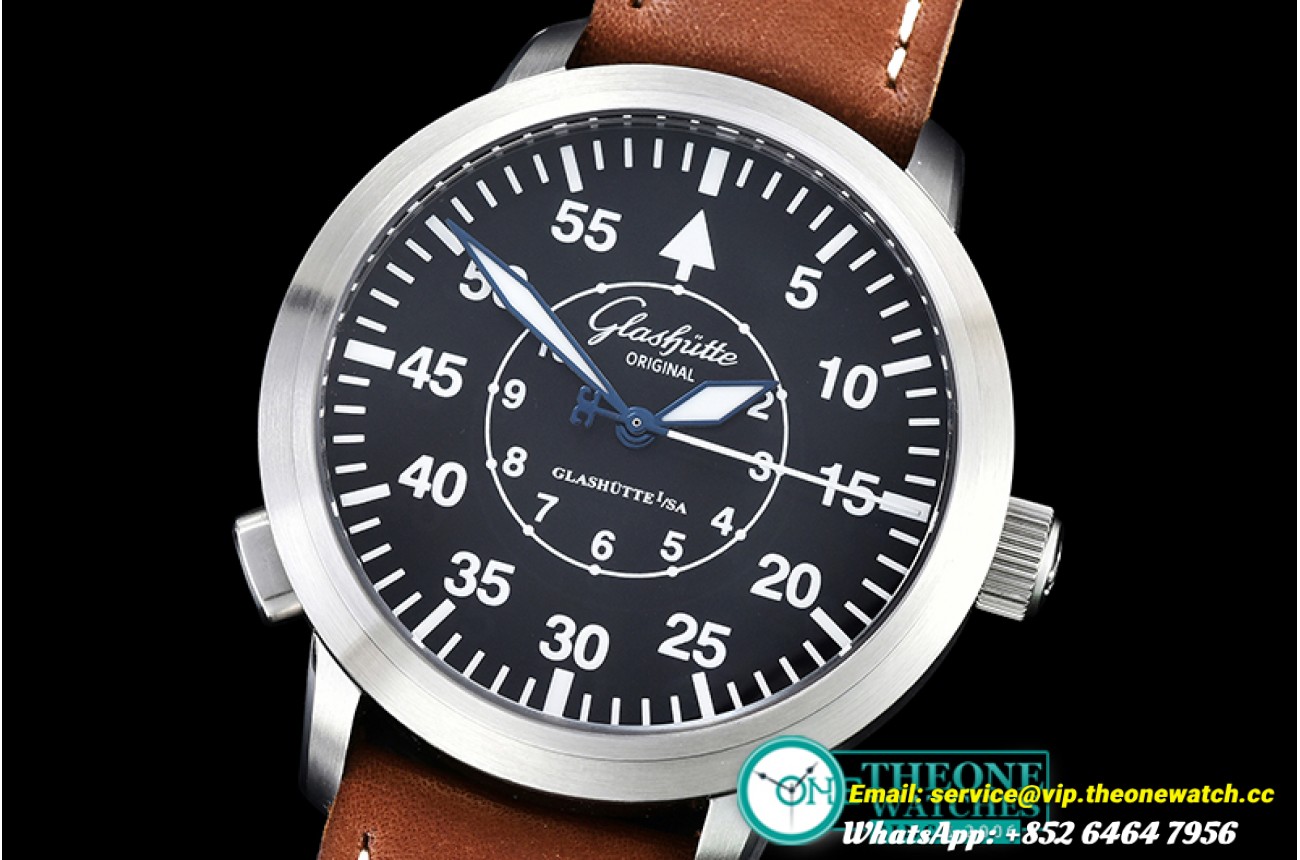 Glashutte - Senator Navigator SS/LE Black/Num A2824 Mod