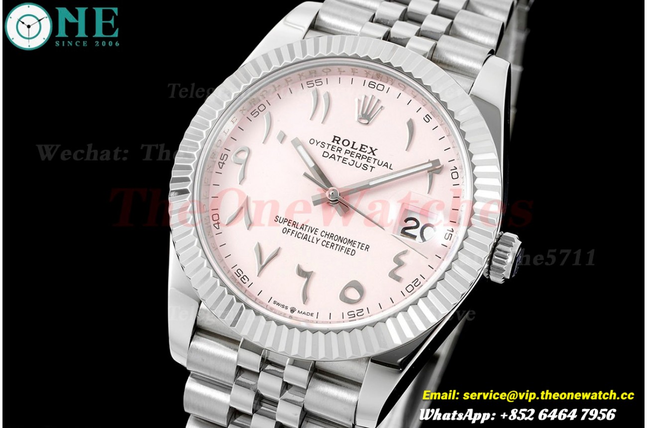 Datejust 41mm Pink Dial SS/SS  Jubilee 904L DIW A3235