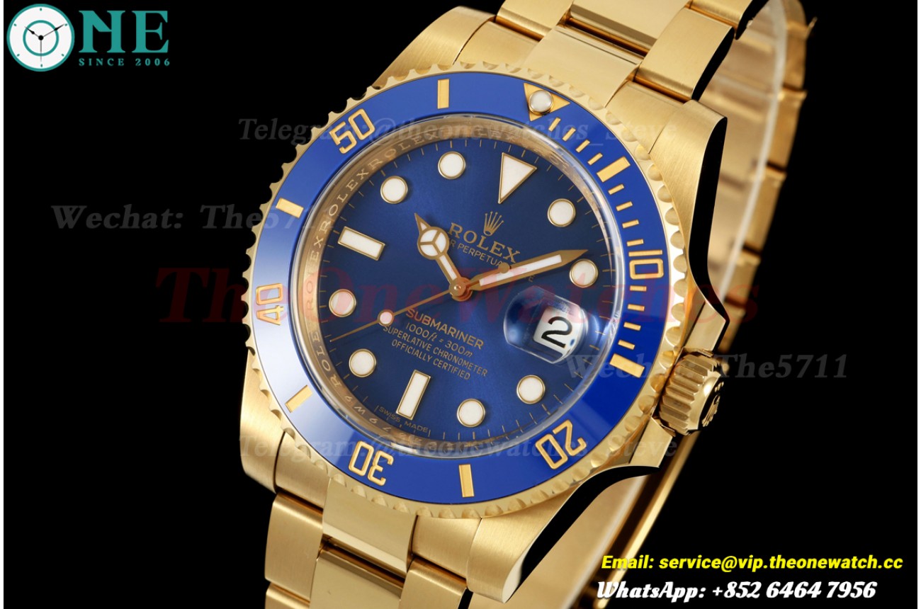 Submariner 116618LB 40mm YG/YG Blue Dial VF VS3135