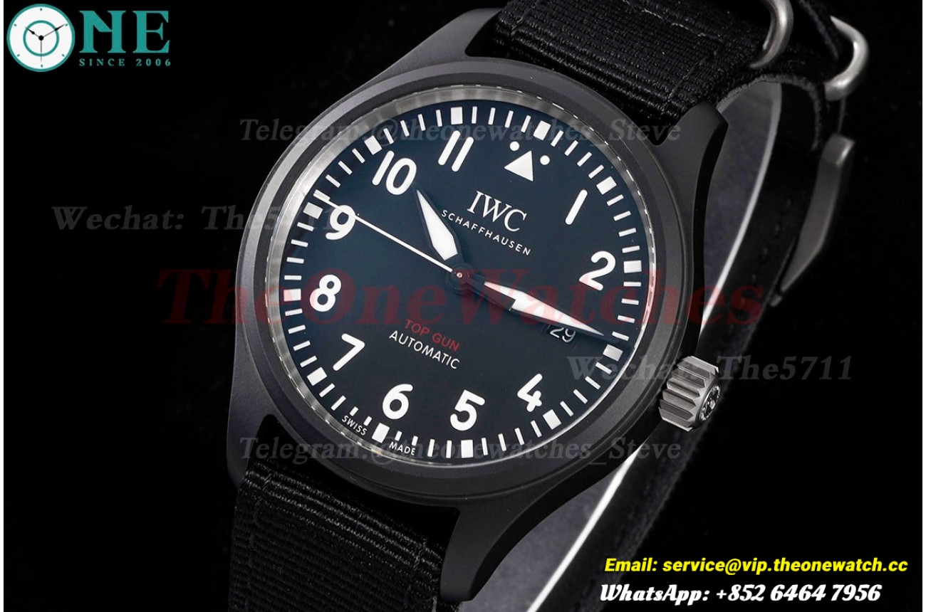 Pilot Top Gun 41mm CER/NY Black Dial ZF MY9110