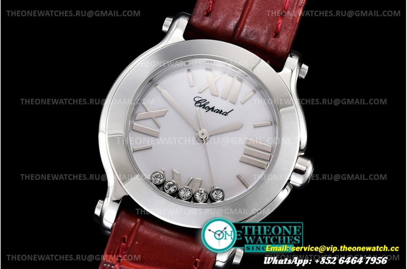 Chopard - Happy Sports Diamonds 30mm SS/LE Wht/Rmn ZF Swiss Qtz
