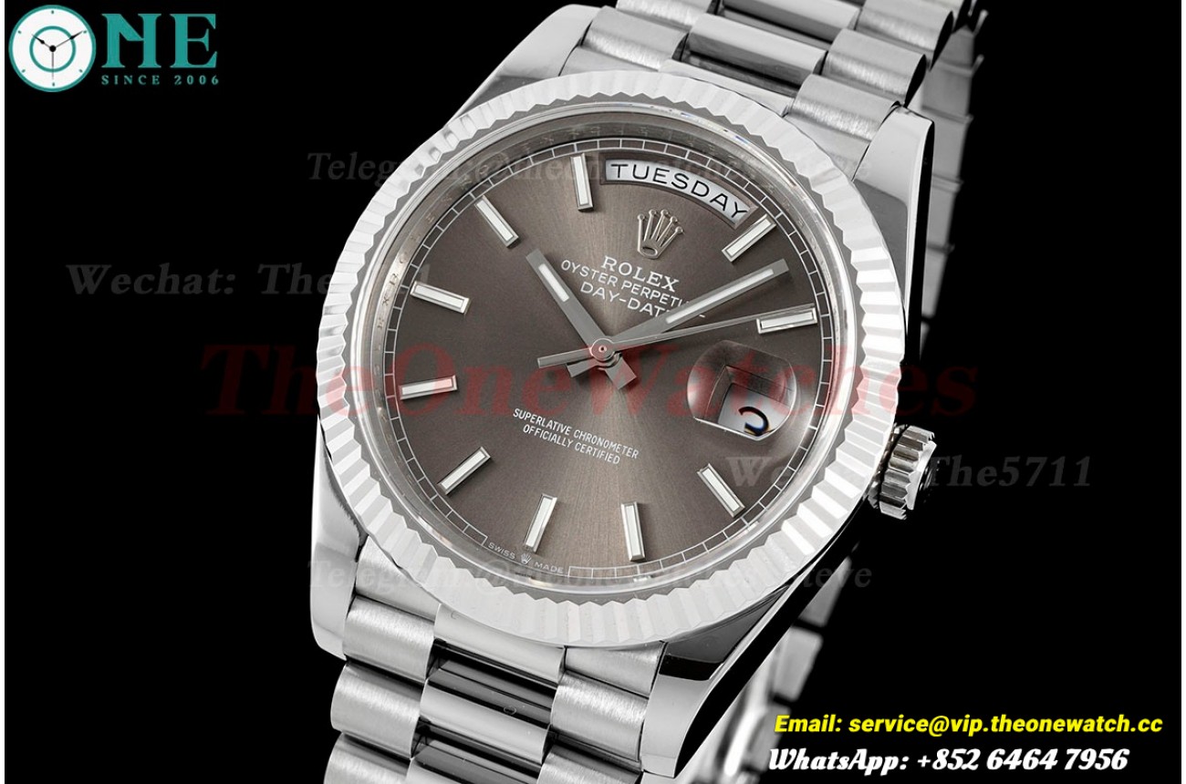 DayDate 228239 40mm Pres SS/SS Grey Dial GMF A2836 (Gain Weight)